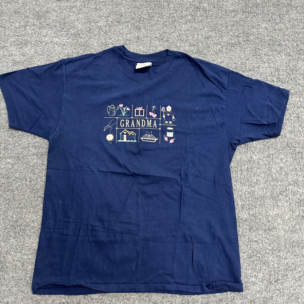 Cheek-O T-Shirt Womens Size XL Navy Blue Grandma Graphic Cotton Made in USA